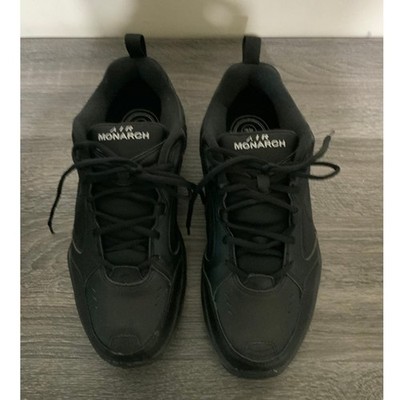 Nike Air Monarch Black Double Wide Running Shoes Men s Size 10.5W 4E USED