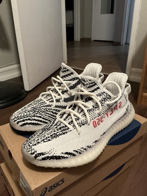 adidas Men's Yeezy Boost 350 V2 'Zebra' Sneakers CP9654, Size 10