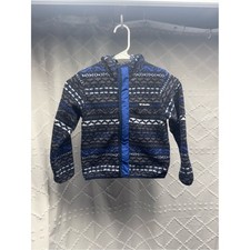 Columbia Kids Highland Pine Full-Zip Printed Fleece Jacket XS Blue Aztec Pattern