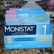 3 ~Monistat 1-Day Vaginal Antifungal Treatment Prefilled Ointment 6.5% Exp 02/26