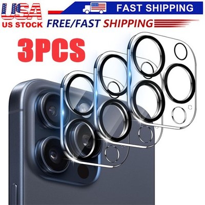 For i Phone 16 15 14 12 11Pro Max Tempered Glass Camera Lens Cover Protector LOT