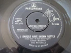 RARE THE NATURALS "I SHOULD HAVE KNOWN BETTER(BEATLES)" 1964 UK ROCK BEAT EXC-