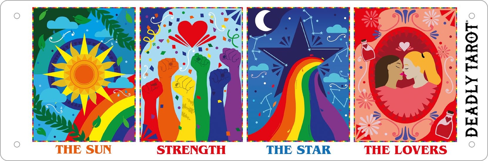 Deadly Tarot Pride Group Slim Tin Sign