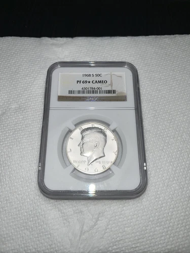 1968 S Kennedy Half Dollar PF69* CAMEO. NGC Certified