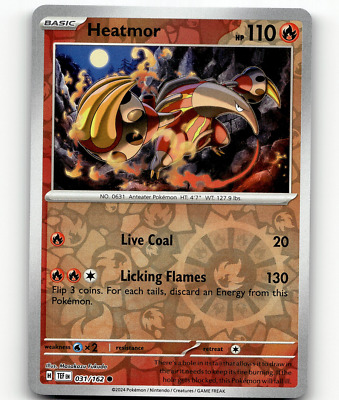 Reverse Holo - Pokemon Heatmor • Common • 031/162 Temporal Reverse Holo - Pokemon Heatmor • Common • 031/162 Temporal