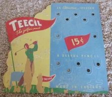 VERY USED CARDBOARD COUNTER TOP DISPLAY-W/FOLD OUT EASEL  TEECIL