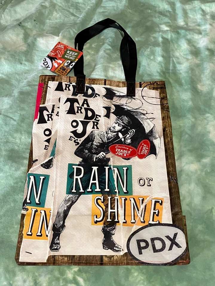 Trader Joe's Reusable Shopping Bag OREGON Portland PDX Grocery Tote NEW w/Tag