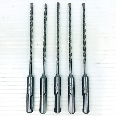 5pk Hammer Drill Bits 5/32''x6'' SDS Plus 3.5'' LOC Carbide Tip Concrete Masonry