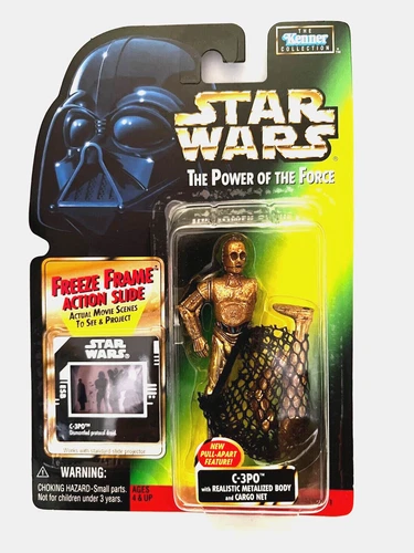STAR WARS POWER OF THE FORCE C-3PO Cargo Net Freeze Frame 1997 Kenner