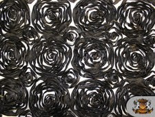 2 Tone Rosette Satin Fabric BLACK AND WHITE 54" Wide Sold by the yard