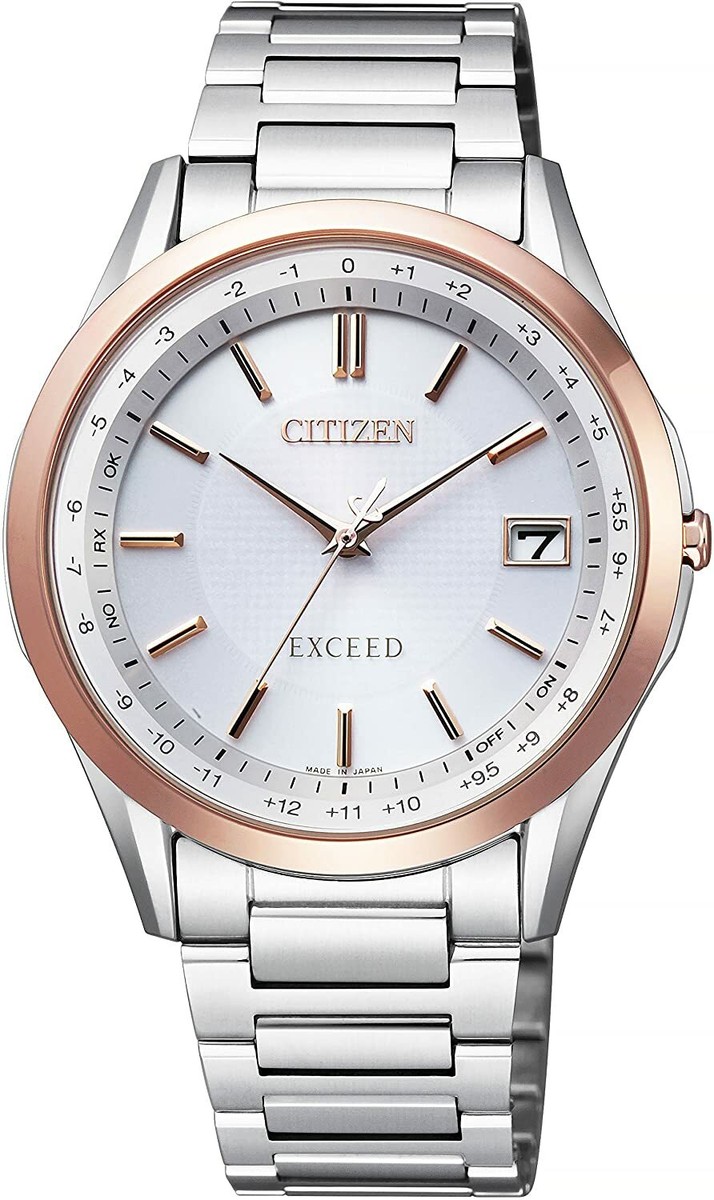 Citizen Watch EXCEED Eco Drive Radio Clock Pair CB1114-52A Men's