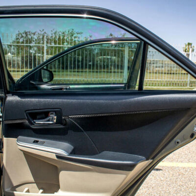 12-Piece Carbon Fiber Interior Door Panel Trim Strips For 2012-2014 Toyota Camry – Glossy Black