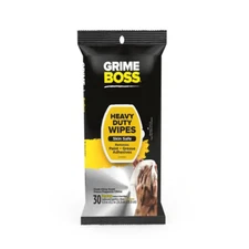 Grime Boss 30-Count Surface & Hand Wipes, Heavy Duty Cleaning Wipes
