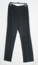 Black Woman Dress Pants Wide Leg Size 14 Pleated Front Zipper Closure Vintage