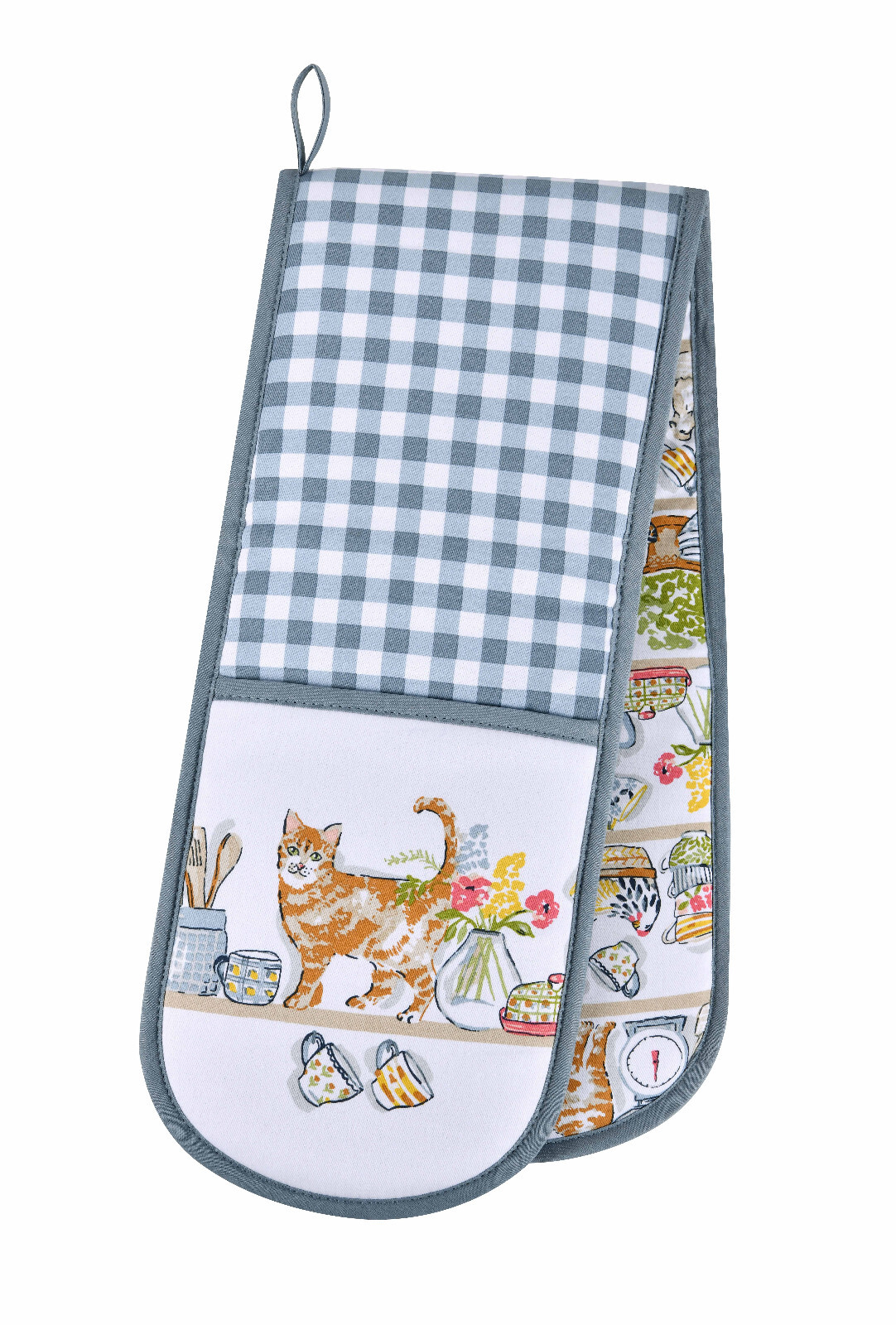 Ulster Weavers Pantry Cats Double oven glove cat oven gloves ovengloves gingham