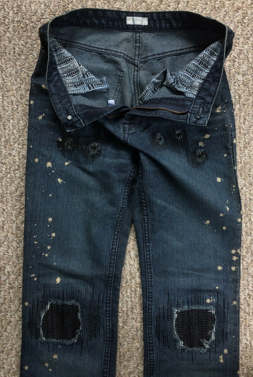 FW 2001 Number (N)ine Distressed Jeans | eBay FW 2001 Number (N)ine Distressed Jeans | eBay
