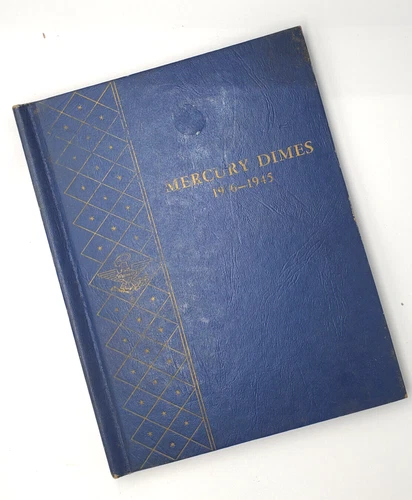 1916-1945 Mercury Dime Set of 79/81 Circulated in Album (M-9163)