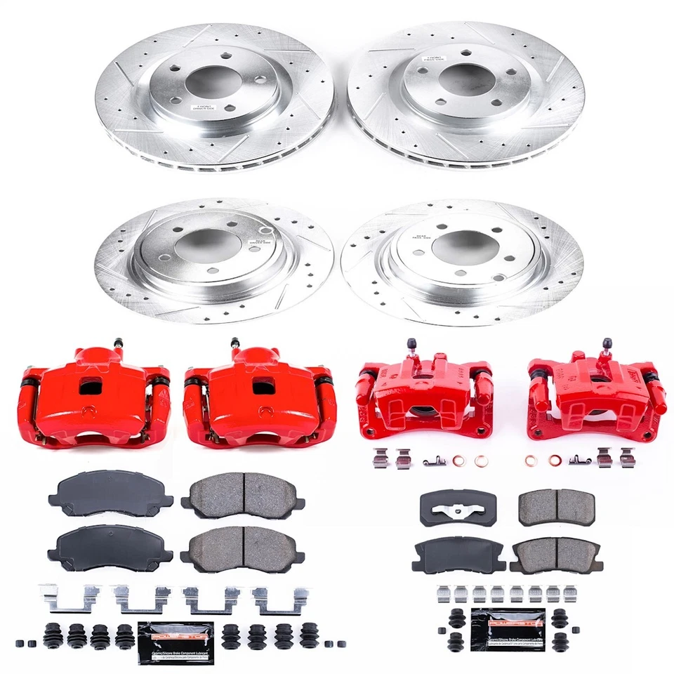 KC2848A Powerstop Brake Kit With Calipers 4-Wheel Set Front & Rear for Patriot - Image 2 of 4