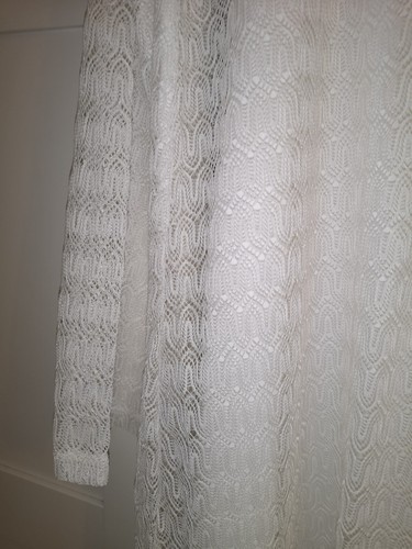 BNWT LADIES H&M White CROCHET DRESS semi sheer with underskirt XL extra large - Picture 6 of 12