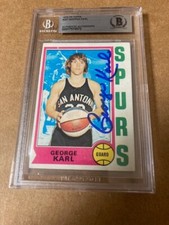 George Karl Signed 1974 Topps Rookie RC Card #257 Beckett Auth.