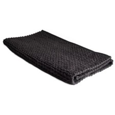 Pair of Gainsborough 100 Cotton Cable Knit Bath Mat Bath Rug Charcoal RRP 99.9