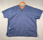 Carhartt Scrub 2Xl V Neck Short Sleeve Top Plus 2X Blue