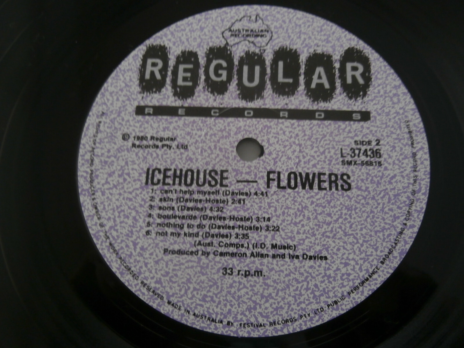 Flowers Icehouse Gate Fold LP Original Australia Pressing 1980 Very