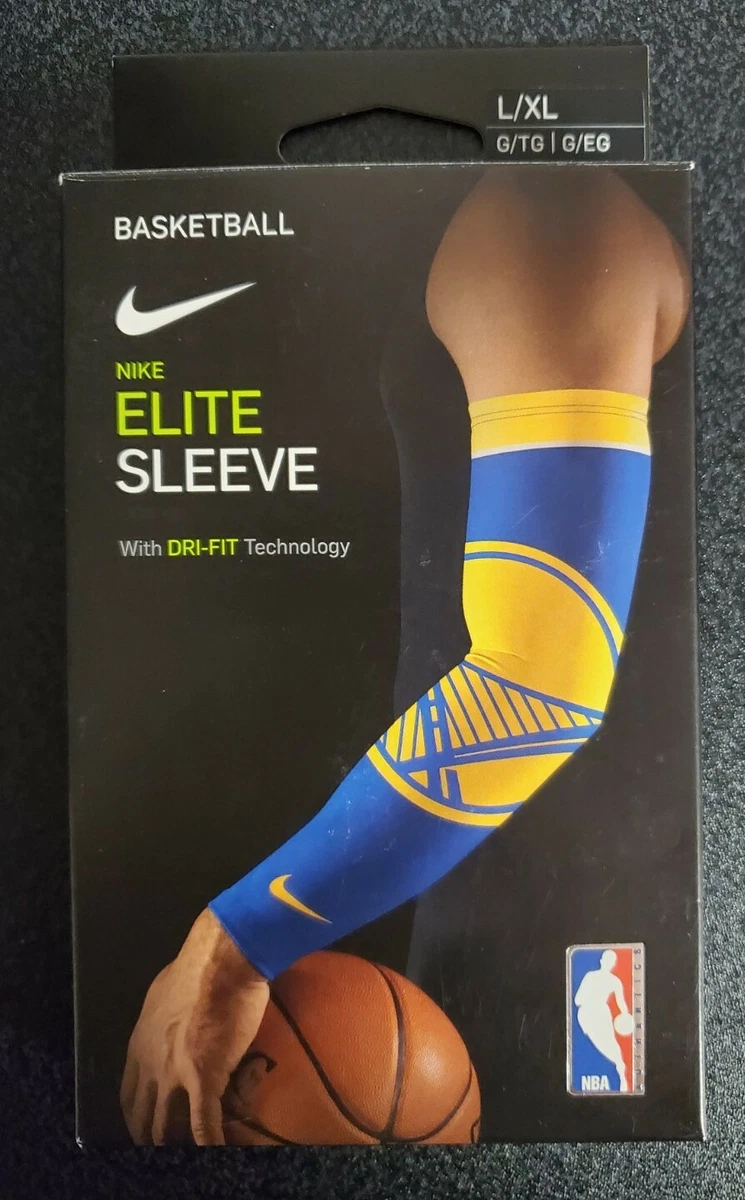 New Nike NBA Shooting Sleeve Elite Dri-Fit L/XL Golden State Warriors Arm