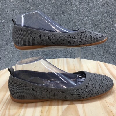 Zodiac Shoes Womens 11 M Camden Ballet Flats Comfort Blue Gray Fabric Slip On