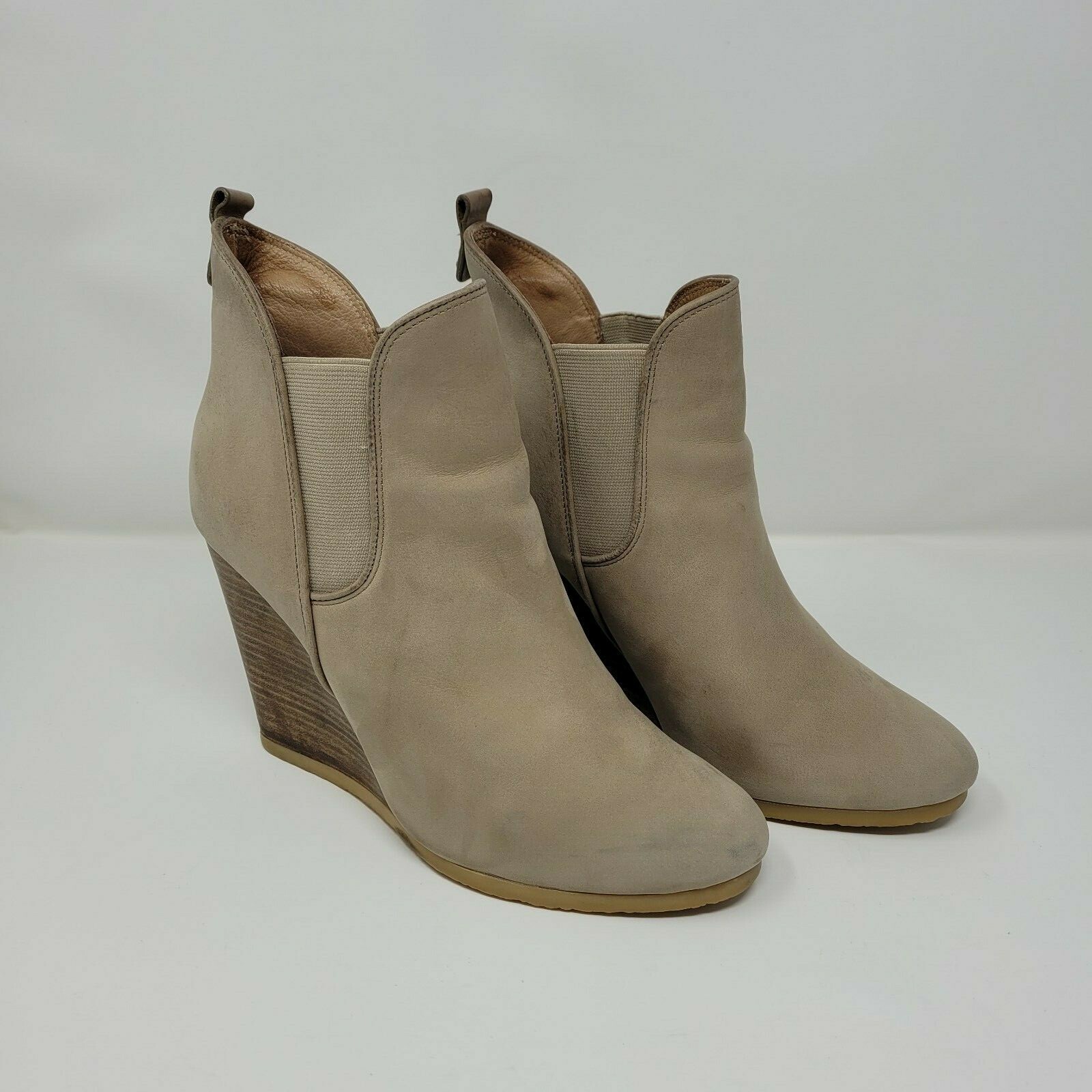 COACH FARAH LEATHER STACKED WEDGE 
