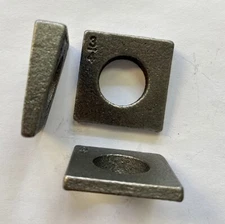 3/4 x 13/16 x 1-1/2 SQUARE BEVELED MALLEABLE CAST  IRON WASHERS 25 PACK