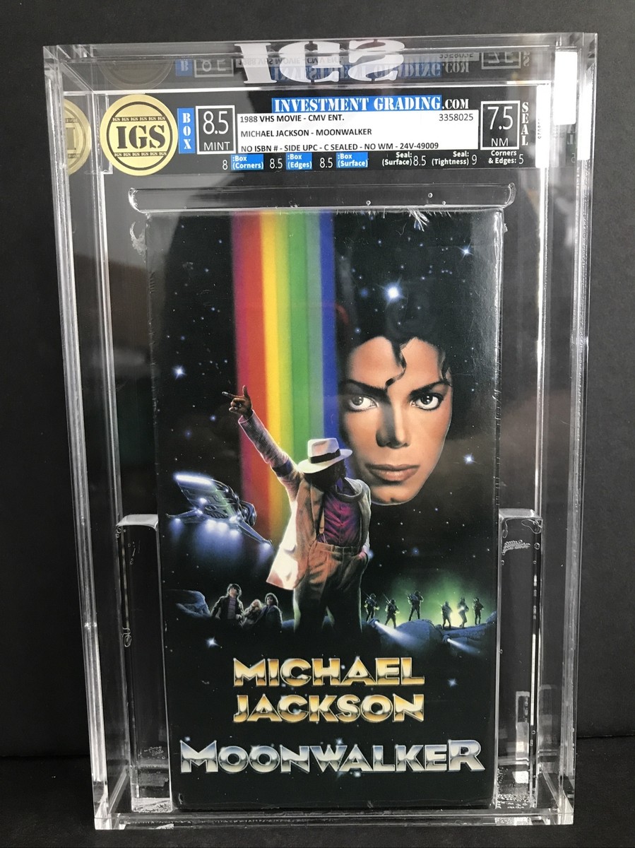 Michael Jackson Moonwalker VHS IGS Graded Slab 8.5 Mint / 7.5 NM