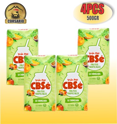 YERBA MATE CBSe Tropical Fruits x 4 units 500 gr-PACK X 4-FRUTAS TROPICALES
