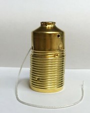 E27 Lampen-Fassung Leuchten Metall-Fassung Messing gebeitzt mit Zugschalter