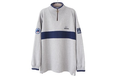 Vintage ADIDAS Olympic Games Sportschuhe Giochi 1956 Sweatshirt 90s 1/4 Zip