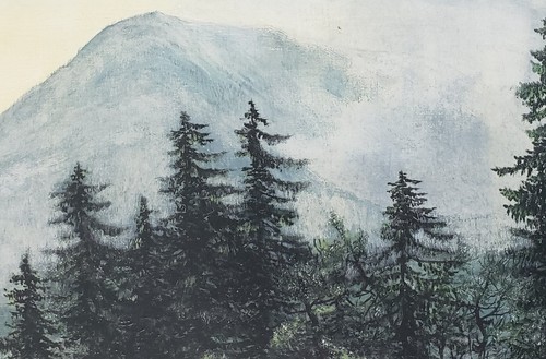 Vintage Berglandschaft Ölgemälde Lucille Bainbridge 1924-2007 Oregon - Bild 6 von 16