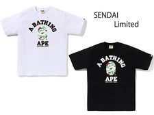 * A BATHING APE JAPAN LIMITED COLLECTION BAPE STORE SENDAI CAMO COLLEGE TEE
