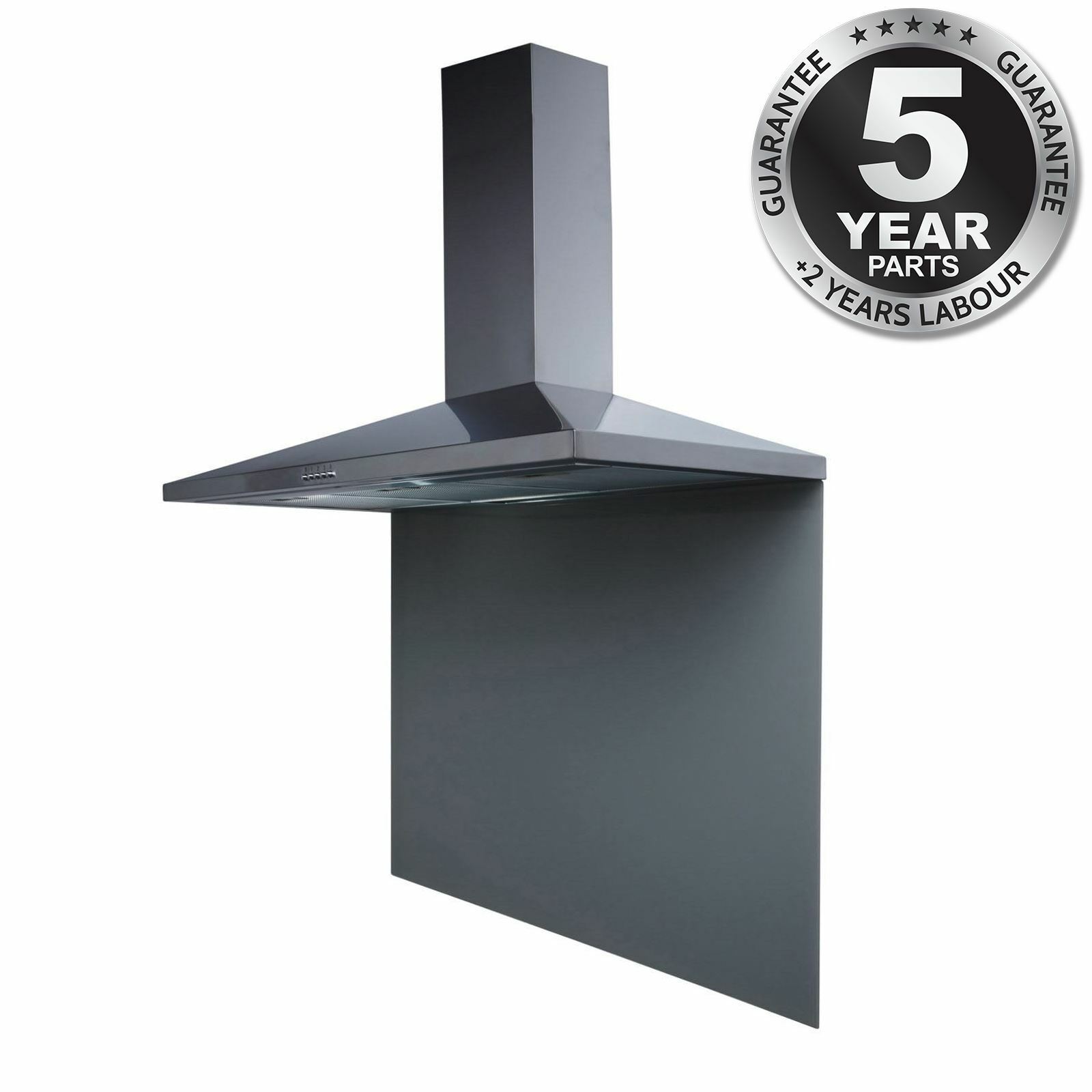black glass cooker hood 100cm