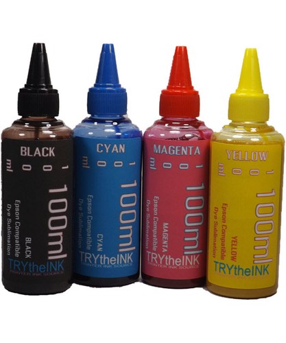 Dye Sublimation Ink 4-100ml bottles for 