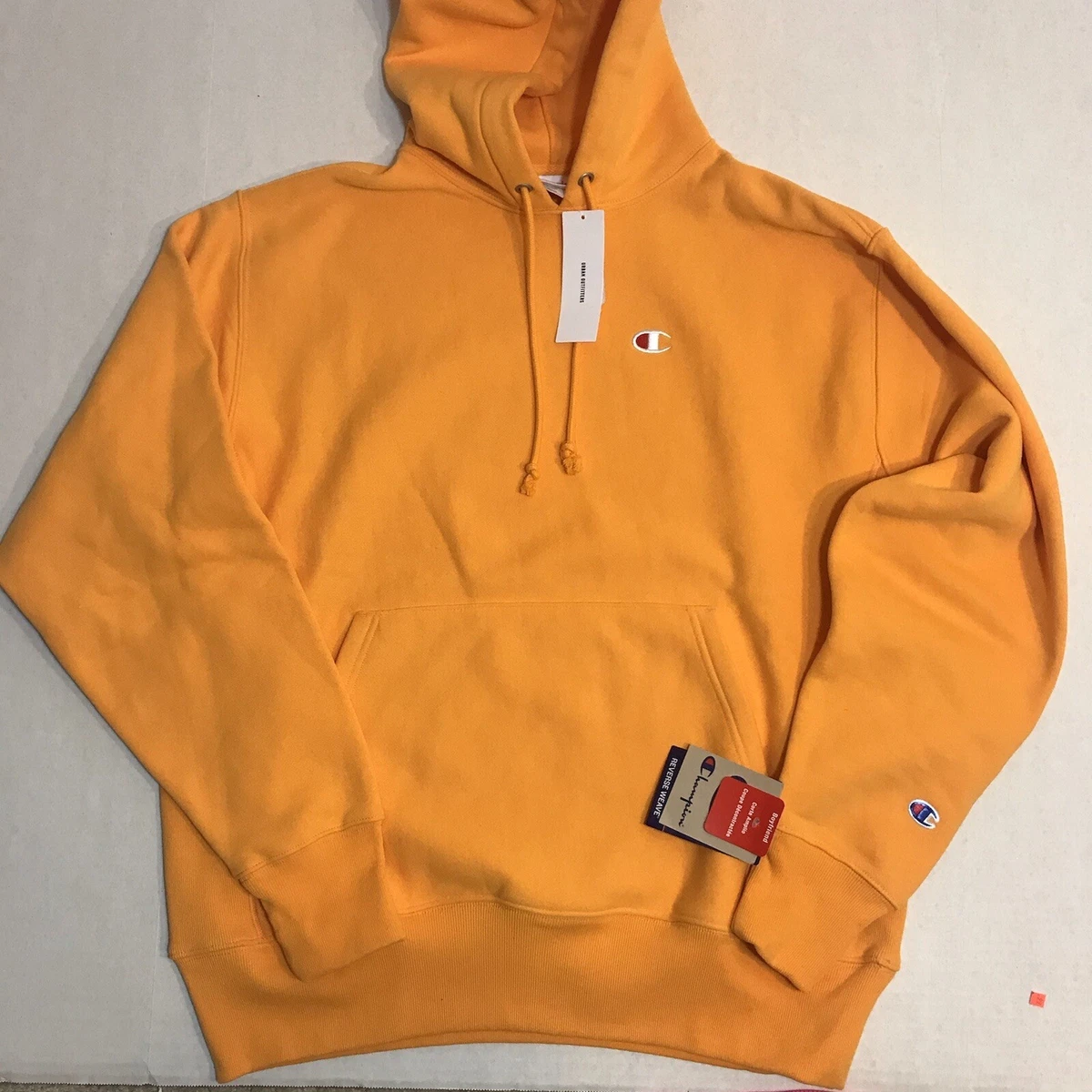 Orange champion top hoodie urban outfitters
