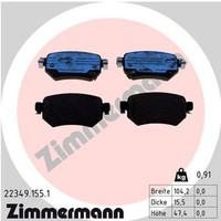 Zimmermann Bremsbelagsatz Scheibenbremse 22349.155.1 FüR Mazda Gj Gl 22349 GJ2