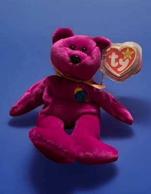 RARE Ty Beanie Baby Bear Millennium   name spelled wrong! Major ERROR  