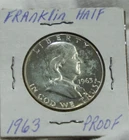 1963 US Franklin Silver Half 50C Proof