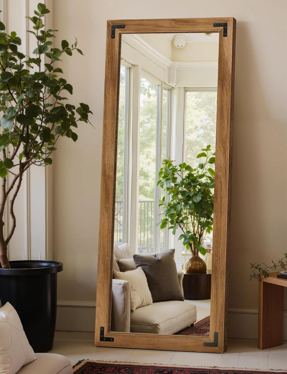 Wooden Farmhouse Full-length Mirror Home Décor Mirrors for sale | eBay