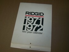 RIDGID Tool 1971-1972 Swimsuit Pin-Up 2-Year Wall Calendar old vintage