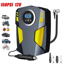150 PSI Air Compressor Tire Inflator Air Pump Fits Car Moto Bike Tires Portable