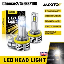 AUXITO H11 H8 H9 LED Headlight Bulb 72W 16000LM Hi/Low Beam 6500K CANBUS 2-10X