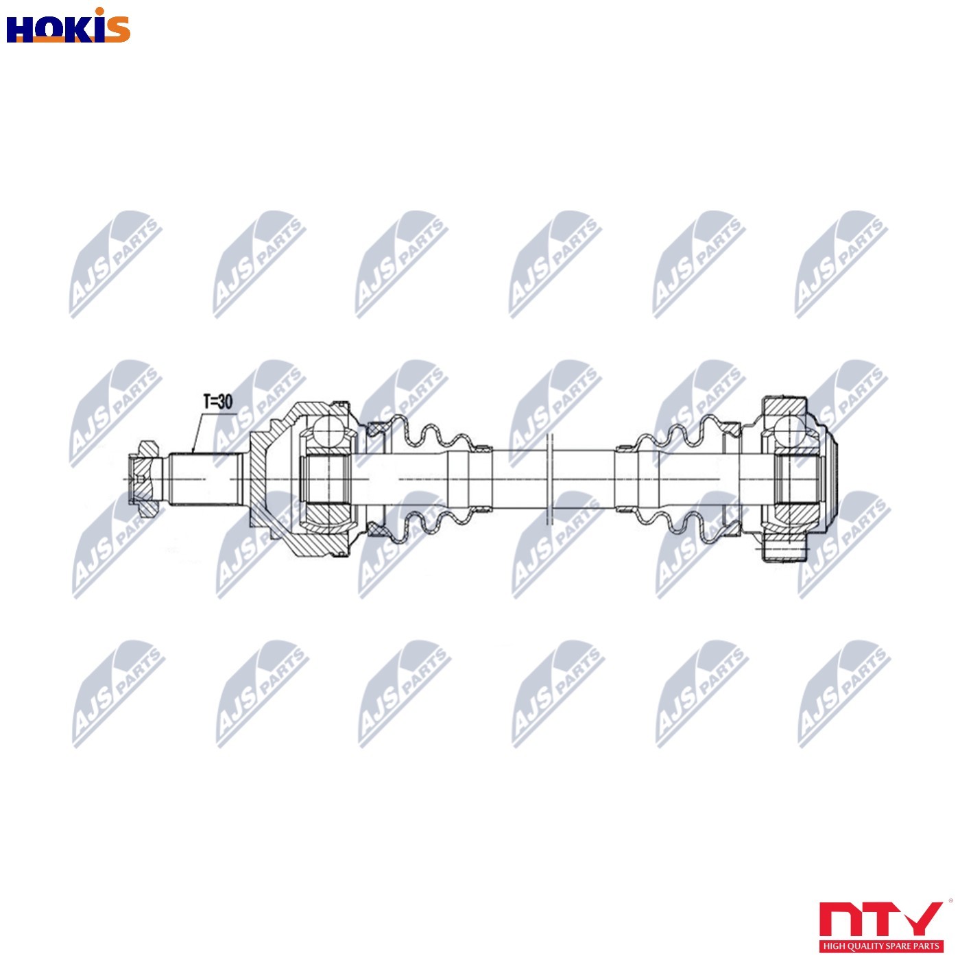 DRIVE SHAFT NPW-BM-211 FOR BMW M57D30 M54B30 3.0L M57D30 2.9L 6cyl X5 E53 4.4L - Image 3