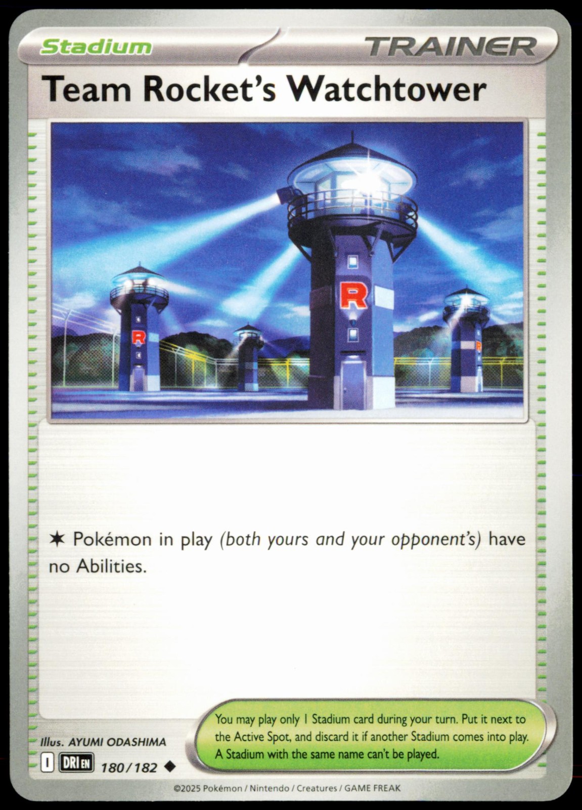 Team Rocket's Watchtower 180/182 Uncommon Destined Rivals NM Pokemon DRI