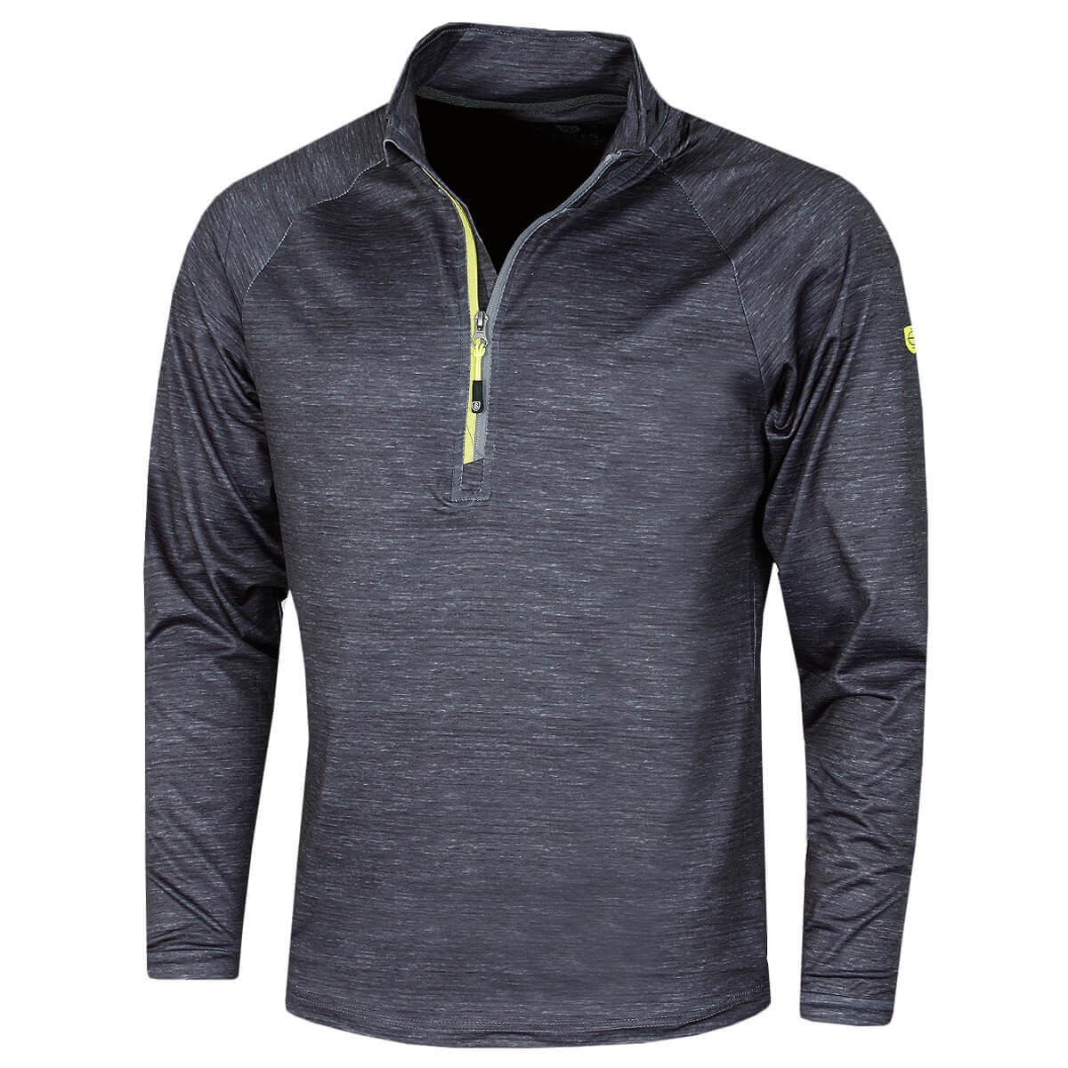 Island Green Mens Raglan Sleeve Sweater - Charcoal Marl/Lime - XXL 37% OFF RRP